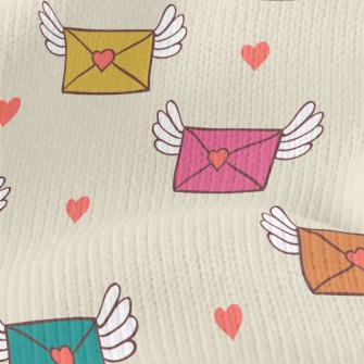 Love Envelope With Wings Sprea Stretch Jersey