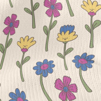 Cute Silly Flowers Stretch Jersey