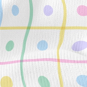 Colorful Polka Dot Pattern Stretch Jersey