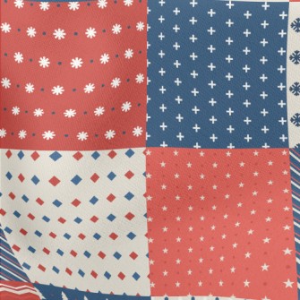 Complex Colored Grid Lightweight Cotton Poplin