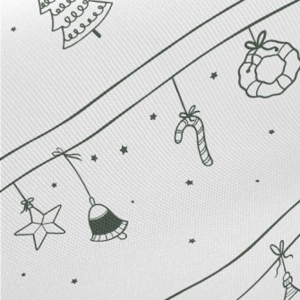 Christmas Pattern With Simple  Midweight Cotton Poplin