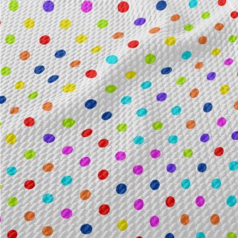 Brightly Colored Dots Birdseye Piqué