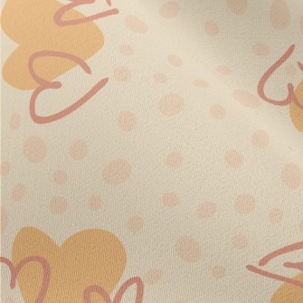 Orange Pink Hearts And Irregul Chiffon