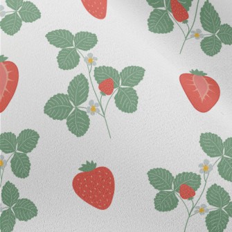 Plants Bearing Fresh Strawberr Chiffon