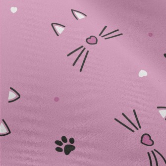 Cute Loving Cat Face Chiffon