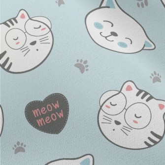 Cute Cats In Different Shapes Chiffon