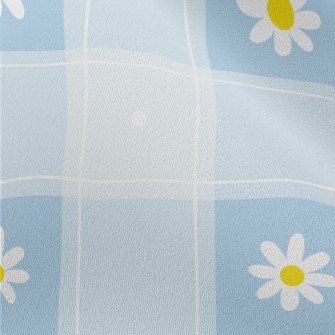 Beautiful Water Blue Flower Pl Chiffon