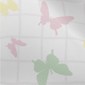 Color Silhouette Of Butterfly Chiffon