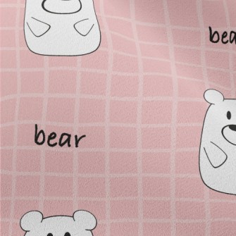 Pink And Cute White Bear And P Chiffon