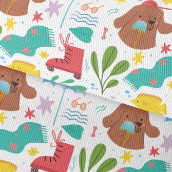 Dog Holding Ice Cream Waterproof Oxford