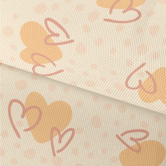 Orange Pink Hearts And Irregul Waterproof Oxford