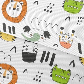Simple Sleeping Animals Waterproof Oxford
