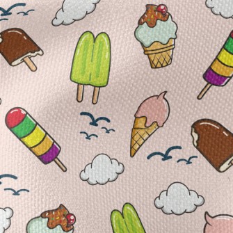 Cold And Sweet Ice Cream Waterproof Canvas