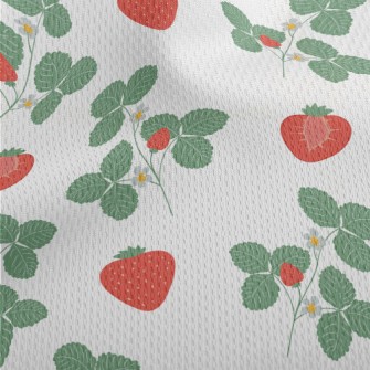 Plants Bearing Fresh Strawberr Athletic Mesh Flat Back