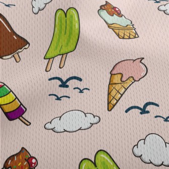Cold And Sweet Ice Cream Athletic Mesh Flat Back