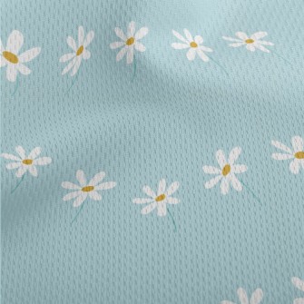 Cute Little White Flowers Athletic Mesh Flat Back