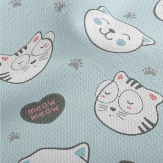 Cute Cats In Different Shapes Athletic Mesh Flat Back