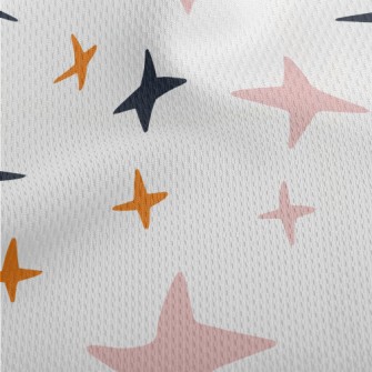 Stars Of Different Sizes Athletic Mesh Flat Back