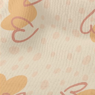 Orange Pink Hearts And Irregul Terry