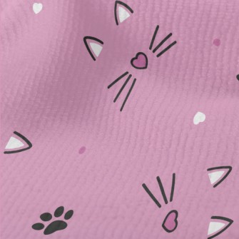 Cute Loving Cat Face Terry