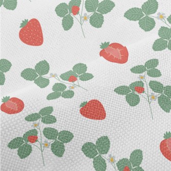 Plants Bearing Fresh Strawberr Performance Linen
