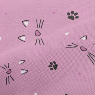 Cute Loving Cat Face Performance Linen