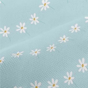 Cute Little White Flowers Performance Linen