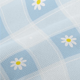 Beautiful Water Blue Flower Pl Performance Linen