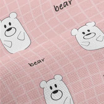 Pink And Cute White Bear And P Performance Linen