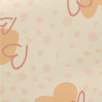 Orange Pink Hearts And Irregul Twill