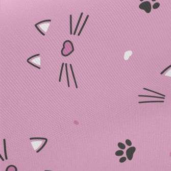 Cute Loving Cat Face Twill