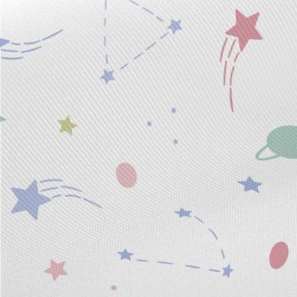 Cute Silhouette Of Cosmic Star Twill