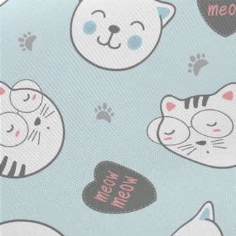 Cute Cats In Different Shapes Twill