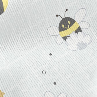Gray Plaid With Cute Bees Standard Corduroy