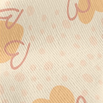 Orange Pink Hearts And Irregul Standard Corduroy