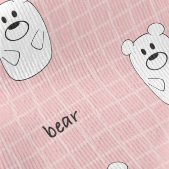 Pink And Cute White Bear And P Standard Corduroy
