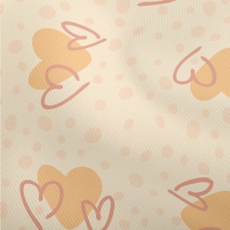 Orange Pink Hearts And Irregul Dobby