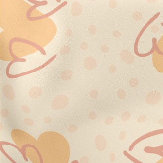 Orange Pink Hearts And Irregul Stretch Ponte