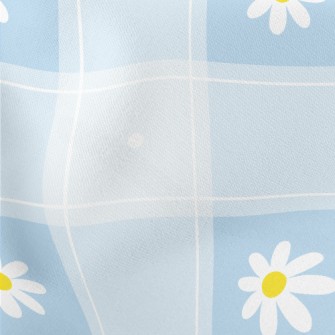 Beautiful Water Blue Flower Pl Stretch Ponte