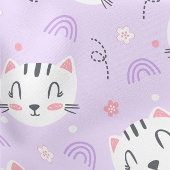 Happy Cute Smiling Cat Stretch Ponte