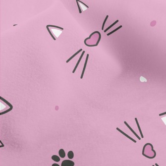 Cute Loving Cat Face Micro Fleece