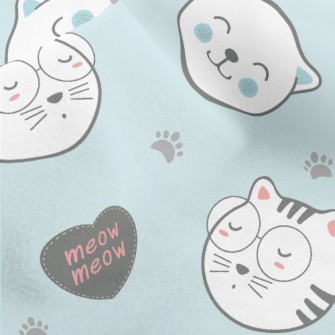 Cute Cats In Different Shapes Micro Fleece
