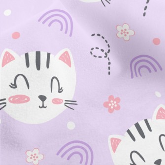 Happy Cute Smiling Cat Micro Fleece