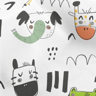 Simple Sleeping Animals Micro Fleece