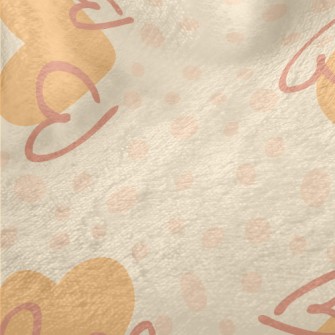 Orange Pink Hearts And Irregul Minky