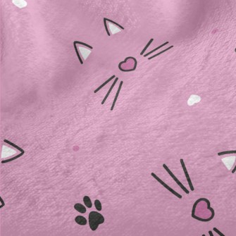 Cute Loving Cat Face Minky