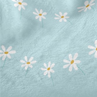 Cute Little White Flowers Minky