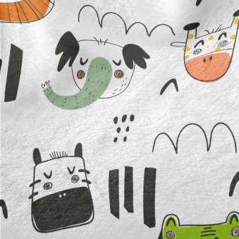 Simple Sleeping Animals Minky