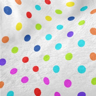 Brightly Colored Dots Minky