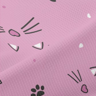 Cute Loving Cat Face Piqué